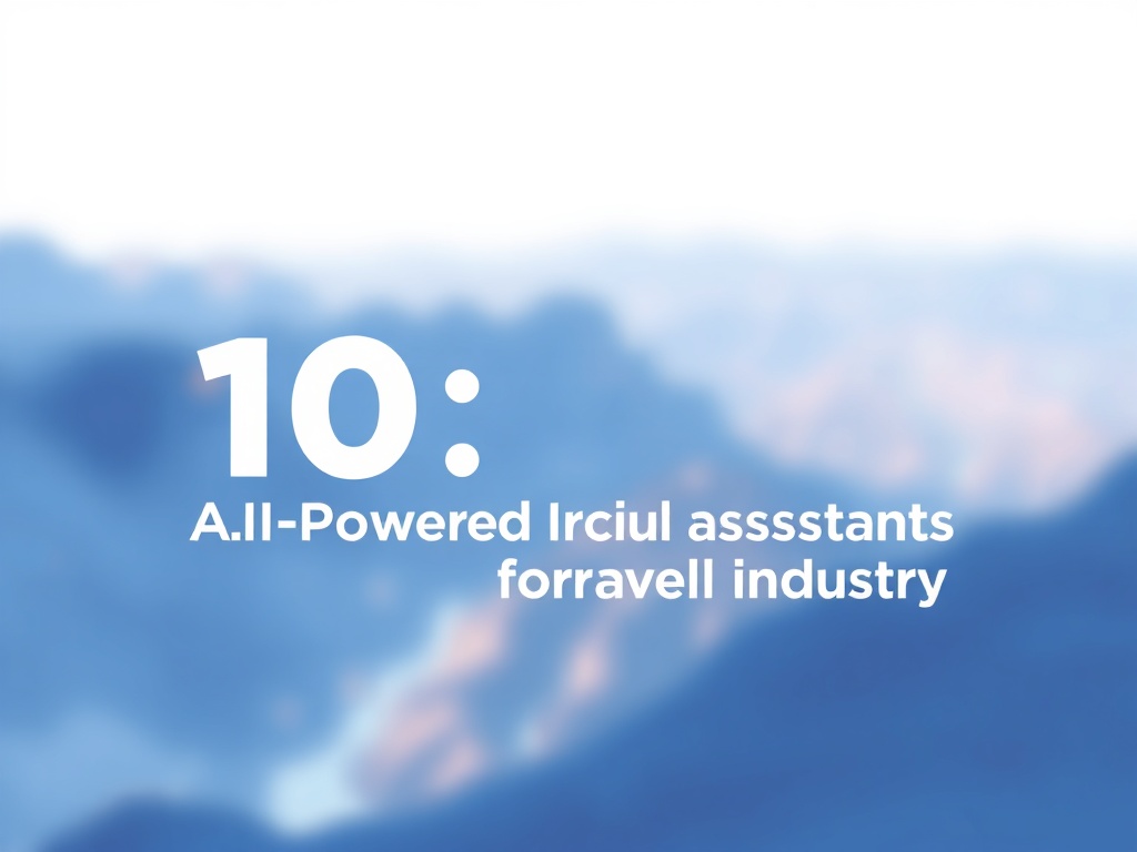 10. AI-Powered Virtual Assistants for the Travel Industry