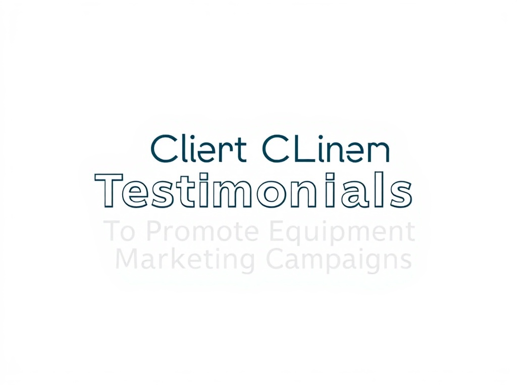 Collecting Client Testimonials to Promote Equipment Marketing Campaigns