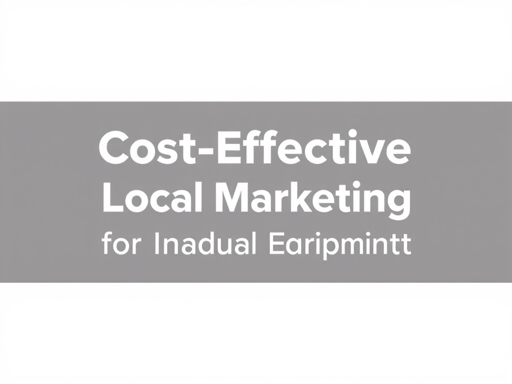 Cost-Effective Local Marketing for Industrial Equipment