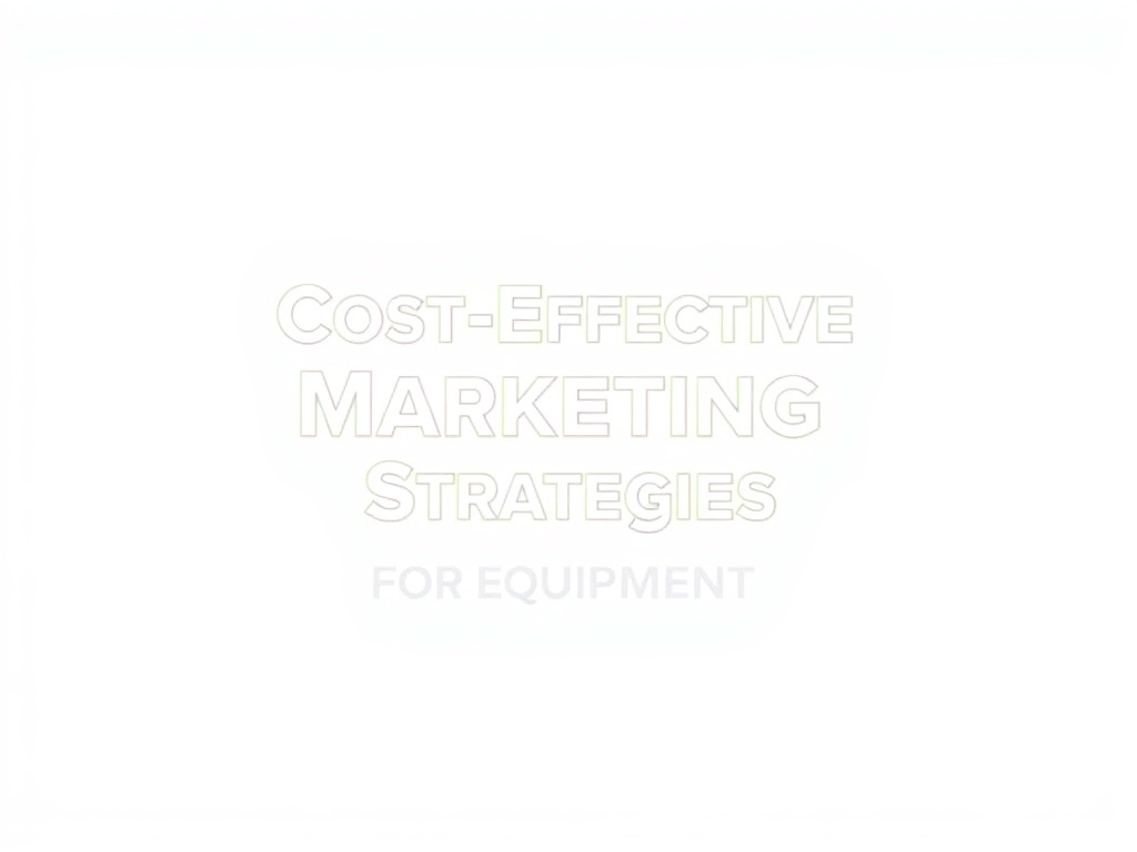 Cost-Effective Marketing Strategies for Equipment Manufacturers