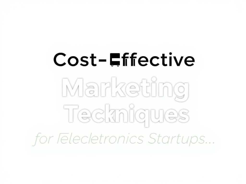 Cost-Effective Marketing Techniques for Electronics Startups
