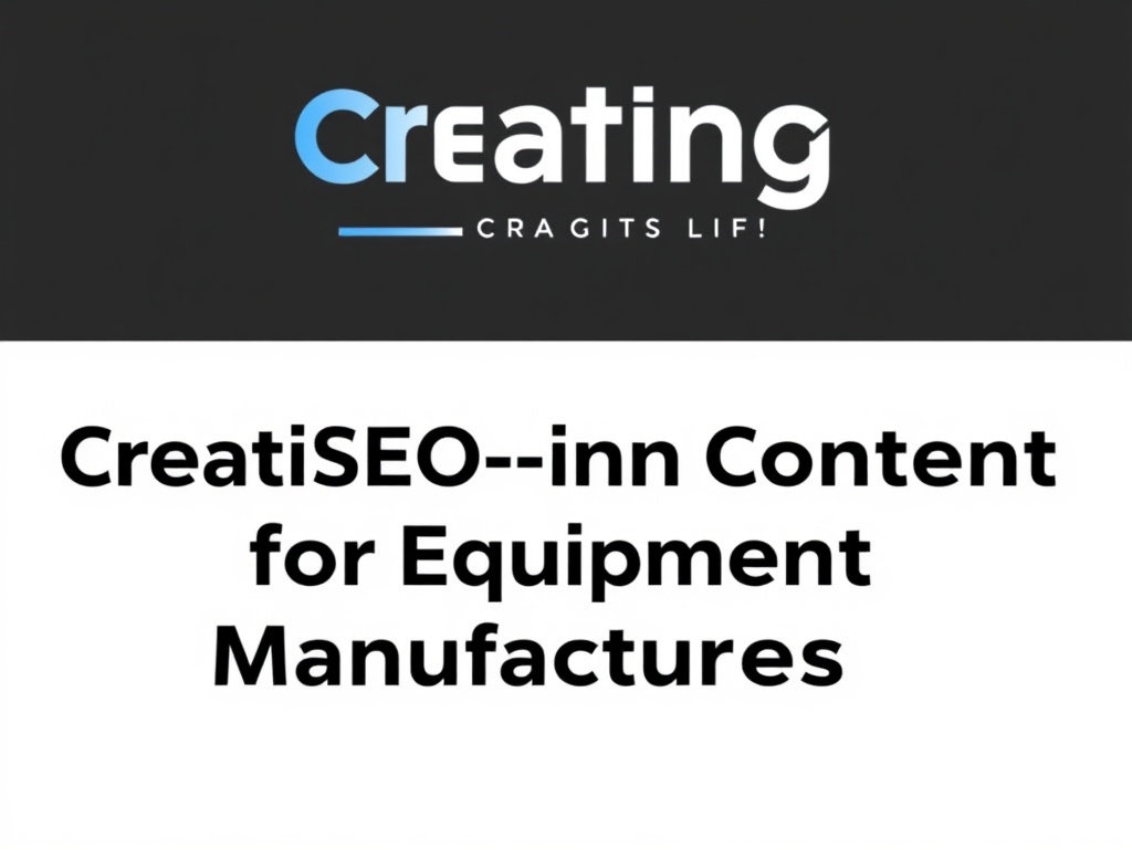 Creating SEO-Friendly Content for Equipment Manufacturer Websites