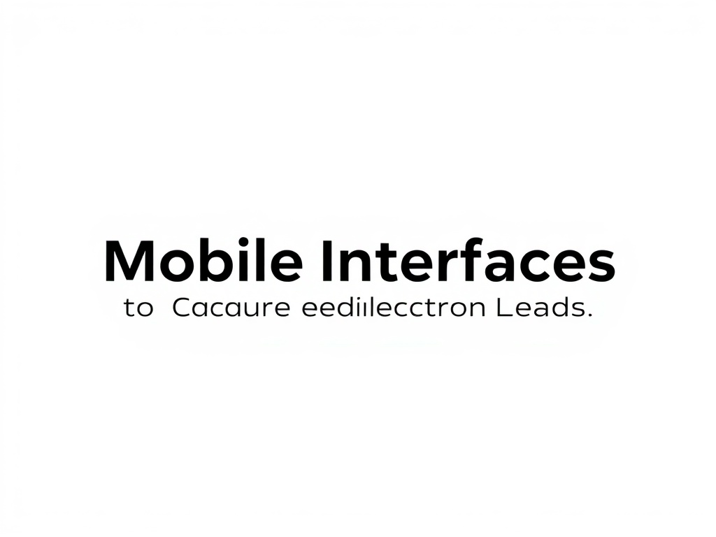 Designing Mobile Interfaces to Capture Electronics Leads