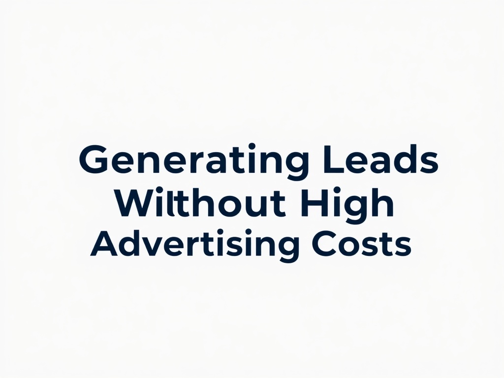 Generating Leads Without High Advertising Costs