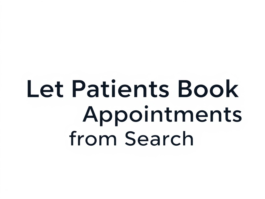 Let Patients Book Appointments from Search