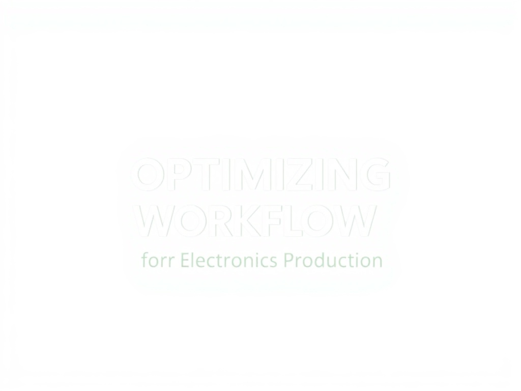 Optimizing Factory Workflow for Electronics Production