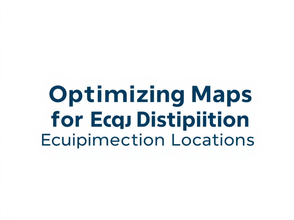 Optimizing Maps for Equipment Distribution Locations
