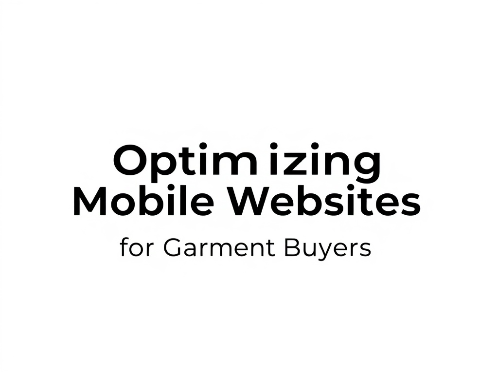 Optimizing Mobile Websites for Garment Buyers