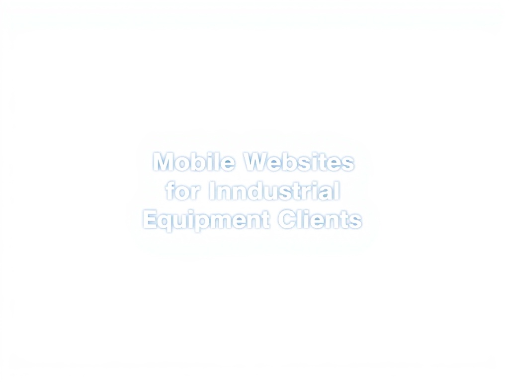 Optimizing Mobile Websites for Industrial Equipment Clients