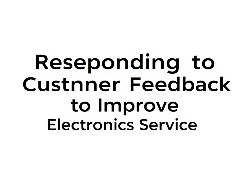 Responding to Customer Feedback to Improve Electronics Services