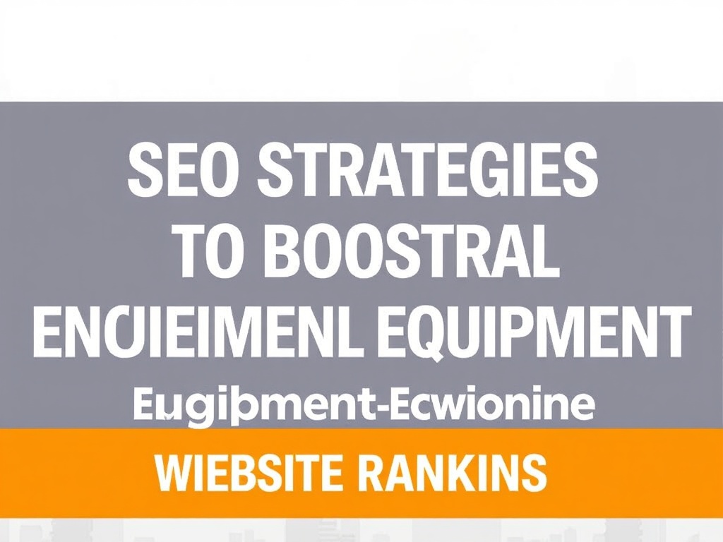 SEO Strategies to Boost Industrial Equipment Website Rankings