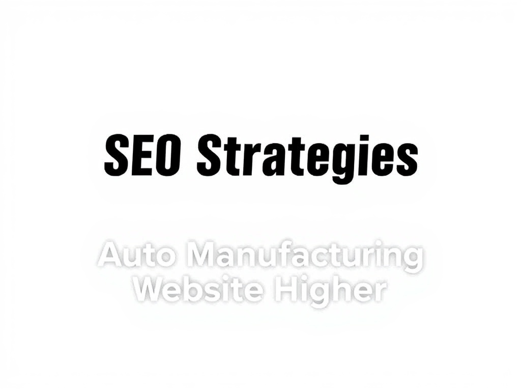 SEO Strategies to Rank Your Auto Manufacturing Website Higher