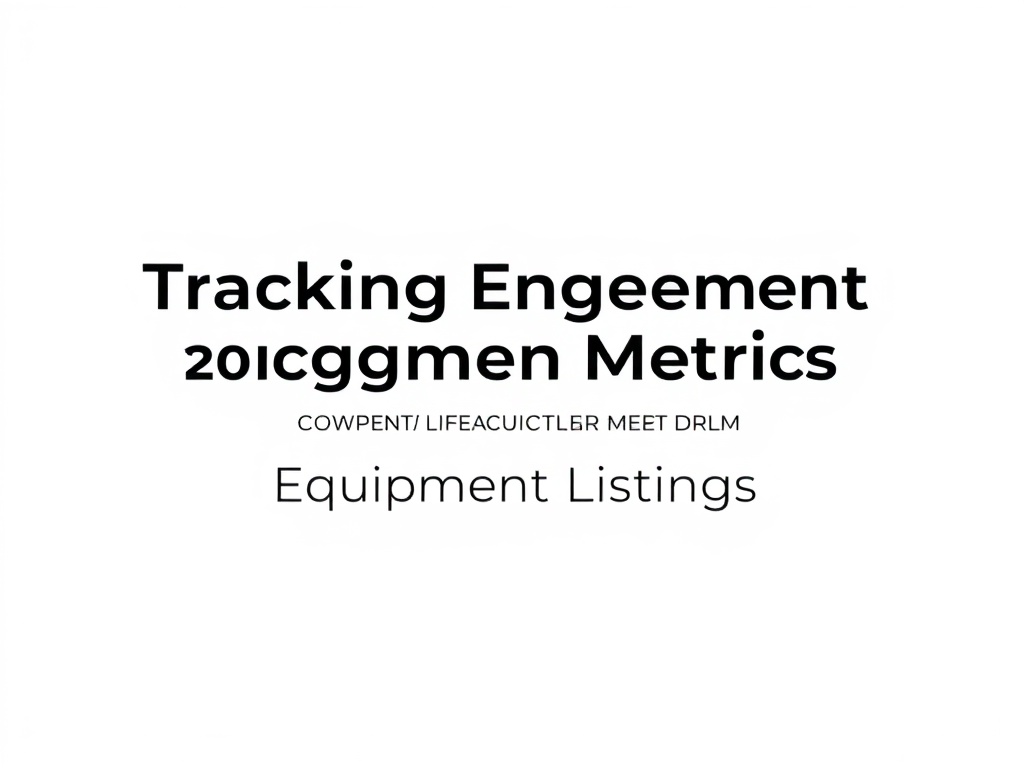 Tracking Engagement Metrics for Equipment Listings