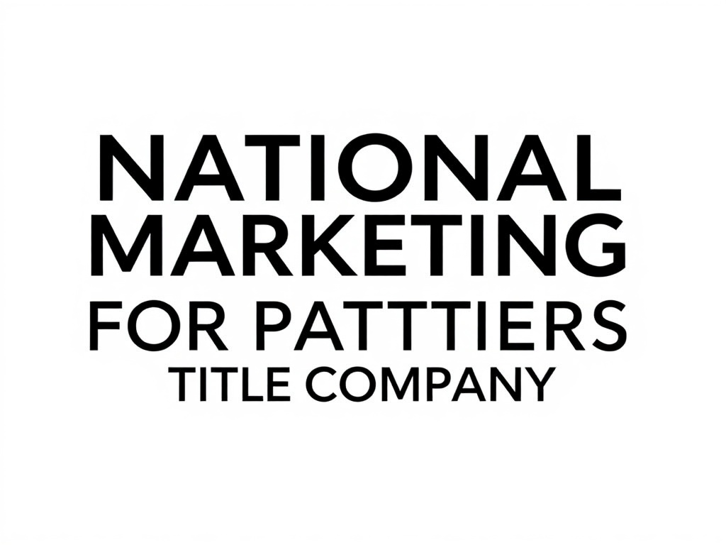 National Marketing for Partners Title Company
